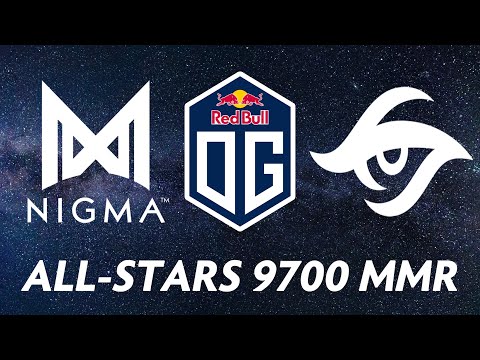 INSANE ALL-STARS Ranked — 9700 avg MMR with OG, NIGMA, SECRET