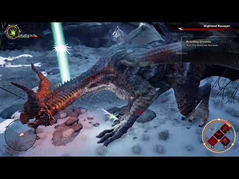 Dragon Age Inquisition - Highland Ravager Boss Fight (Nightmare+All Trials)