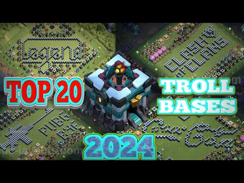 TOP 20 ! Th13 Troll/Funny Bases With Copy Link ! Th13 Funny Bases With Link:- Clash of Clans