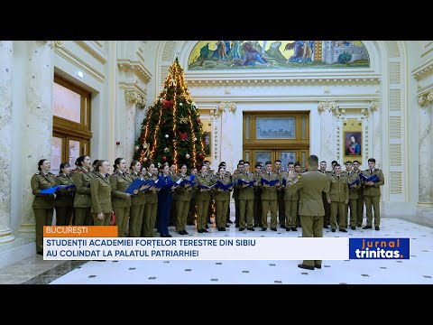 Studenții Academiei Forțelor Terestre din Sibiu au colindat la Palatul Patriarhiei