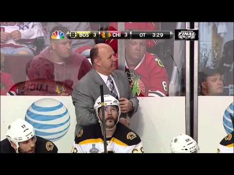 Nathan Horton injury in 1st OT. 6/12/13 Boston Bruins vs Chicago Blackhawks NHL Hockey