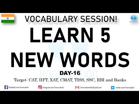 Learn 5 New Words & use in a sentence |Day-16| English Vocabulary for competitive exams | #KnowVocab