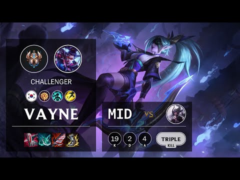 Vayne Mid vs Syndra - KR Challenger Patch 11.4