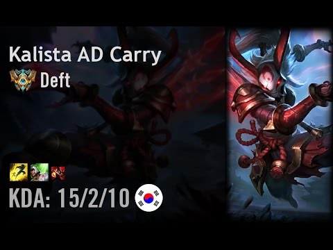 Kalista AD Carry vs Jhin - Deft - KR Challenger Patch 6.12
