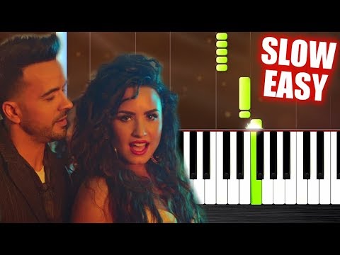 Luis Fonsi, Demi Lovato - Échame La Culpa - SLOW EASY Piano Tutorial by PlutaX