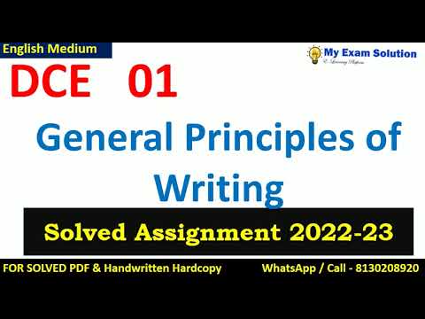 DCE 01  SOLVED ASSIGNMENT 2022-23 | English Medium  | IGNOU Solved Assignment 2022-23