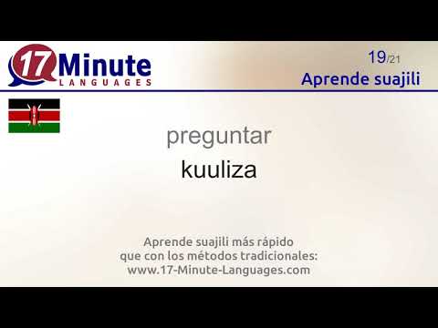 Aprende suajili (2ª parte)