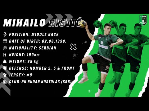 Mihailo Ristic - Middle Back - RK Rudar Kostolac - Highlights - Handball - CV - 2022/23