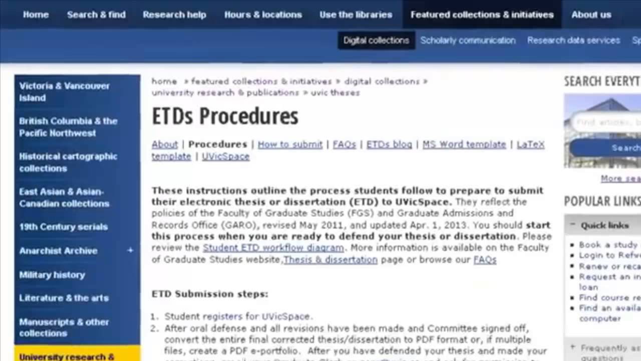 Electronic Theses and Dissertations UVicSpace- UVic Libraries Research Help video