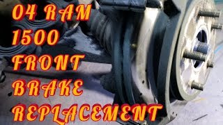 04 RAM 1500 HOW TO REPLACE THE FRONT BRAKES