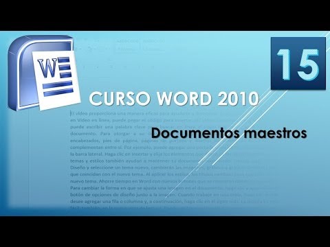 Curso Word 2010 AV Documentos maestros Vídeo 15