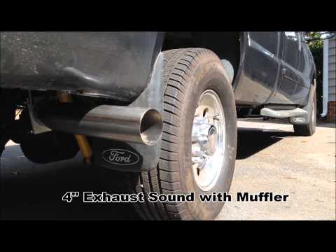 Diamond Eye 4\" Exhaust with Muffler Install - Before & After Sound