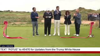 ドナルド・トランプ氏、スコットランドの新ゴルフコース「マクラウド・コース」開場式に出席