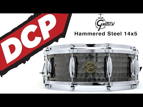 Gretsch Full Range Hammered Black Steel Snare Drum 14x5 image 4