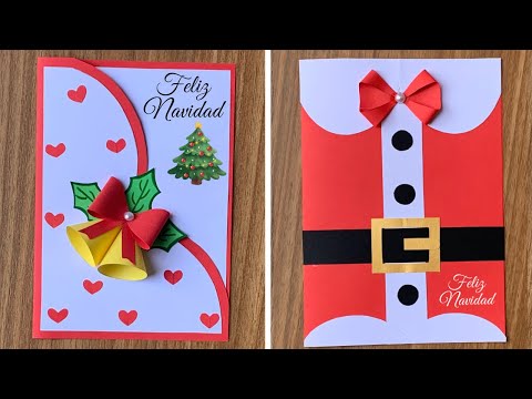 Tarjeta de Navidad Hecha a Mano | Handmade Christmas Card with Bells