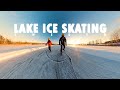 Lake Ice Skating 4K Cinematic Sweden 2021