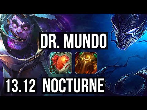 MUNDO vs NOCTURNE (TOP) | 6/0/3, 1500+ games, 800K mastery, Dominating | KR Master | 13.12