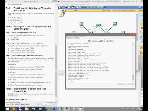 CCNA 2 Packet Tracer Activity 3.2.4.7 solution