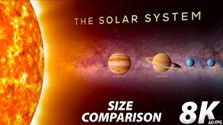 Planets of the Solar System | A Mind-Bending Size Comparison in 8K