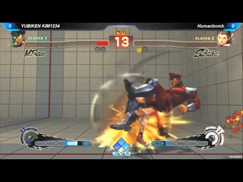 [EVO 2013 SSFIV AE] YUBIKEN KIM123 (M Bison) vs Humanbomb (Sakura)