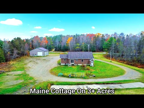 Maine Cabins On 3+ Acres | ME Real Estate | 4-Bay Garage | Mini Farms New England