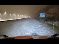 Trucking at Night in the Rockies With a Light Trailer During a Snow Storm!!.. First Snow Trip!!