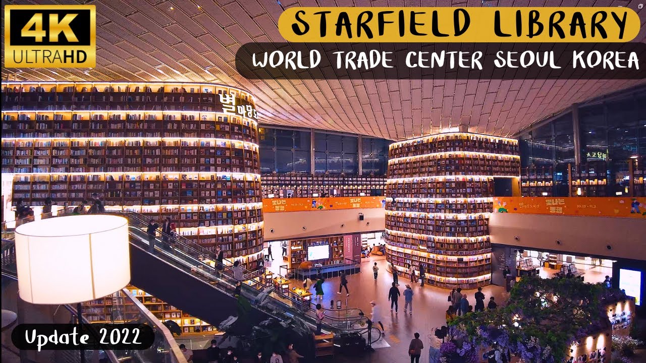4K UHD 🇰🇷 | Starfield Library, COEX Mall, World Trade Center Seoul Korea Street walk 2022