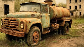 Starting old truck zil 130/Restoration old engine v 8 #automobile #repair #restoration