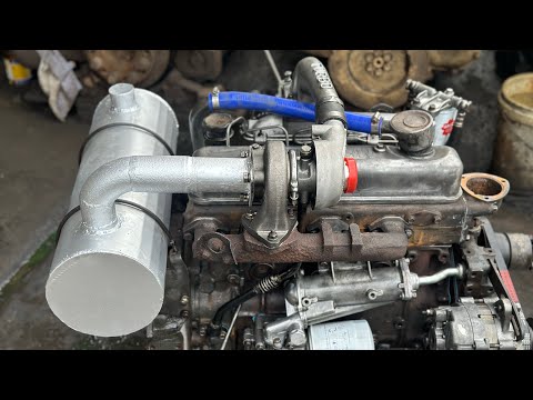 Đại tu máy Mitsubishi 4D31 turbo ráp xe cuốc