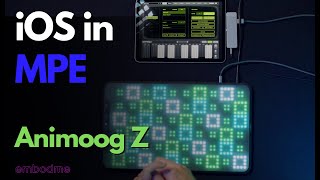 Video thumbnail for Playing Animoog Z (Moog iOS App) on Erae Touch versatile MPE MIDI Controller by embodme