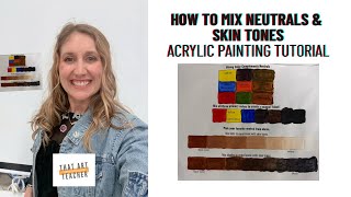 How to Mix Browns and Black with Only Red, Yellow, and Blue Acrylic Paint | Color Theory Tutorial