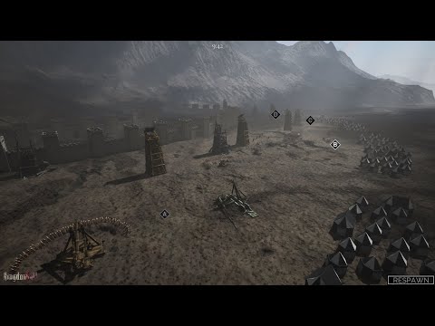 Castle wall destruction using catapult