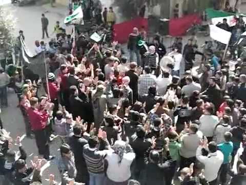 مظاهرة وتشييع أحمد الشيخ خليل في حي الضاهرية في مدينة حماة في جمعة "سننتفض لأجلك بابا عمرو