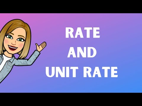Rates and Unit Rates- Math