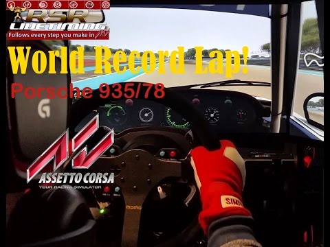 Porsche 935 Moby Dick World Record with Commentary RSR Live Timing Assetto Corsa Paul Ricard