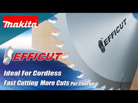 Makita T.C.T. pjūklas EFFICUT 190X1.45X30mm 23° T24 B-64191 T.C.T • 190 x30 mm • T24 • 23° • Medienai video