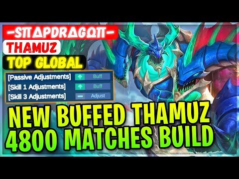 New Buffed Thamuz, 4800 Matches Build [ Top 5 Global Thamuz ] -SΠΔPDRΔGΩΠ- - Mobile Legends Build