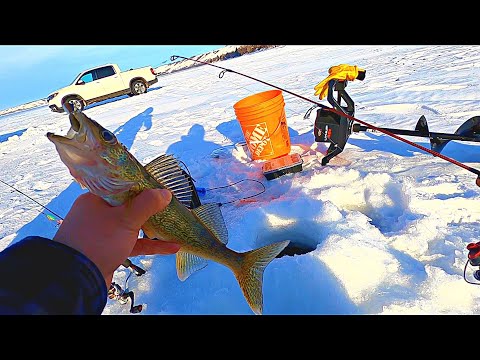 How to Catch More Fish Ice Fishing (Chain Lakes Southern Saskatchewan)