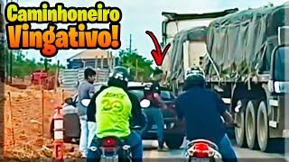 Truck driver gets ANGRY and THROWS the TRUCK UP!