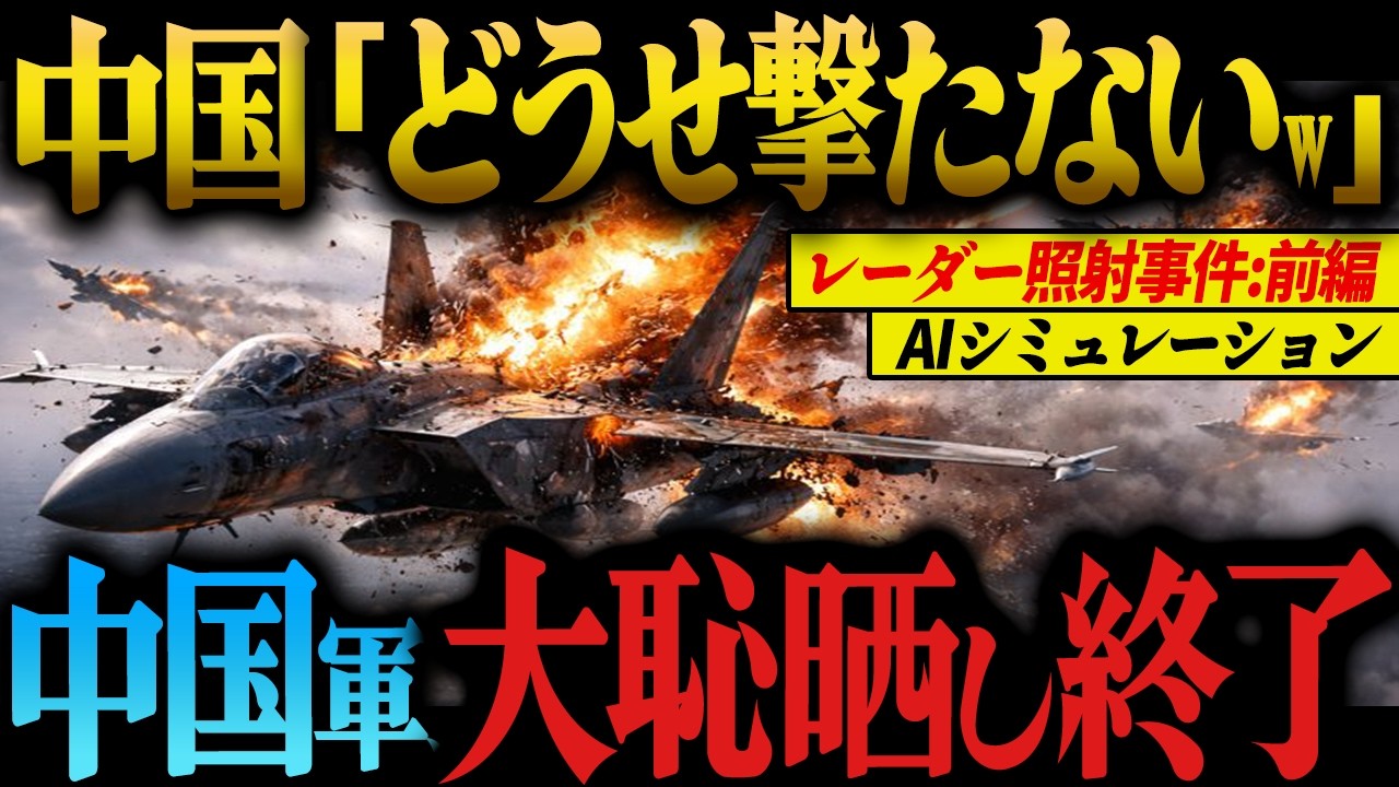 【海外の反応】中国「どうせ撃たないw」もしも中国のレーダー照射で中国軍J-15と自衛隊F-15Jが戦ったら…日本を舐めた中国の悲惨な末路【AIシミュレーション】
