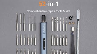 Mini Electric Screwdriver Set with Drill Bits, 52-in-1 400RPM  Magnetic Bits Review and testing