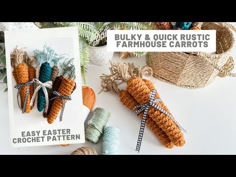 Rustic Farmhouse Carrots Crochet Pattern