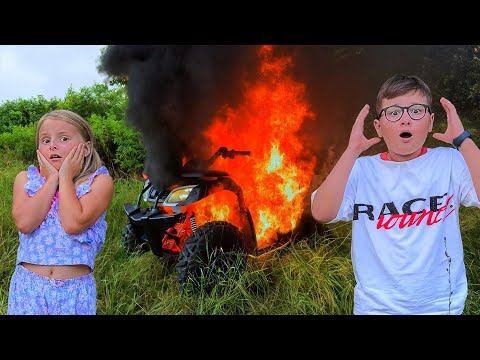 The ATV caught fire! 🔥🚒