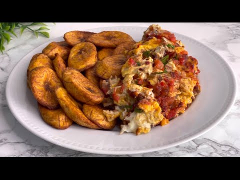 Egg Sauce & Fried Plantain~ Easy Breakfast Recipe!