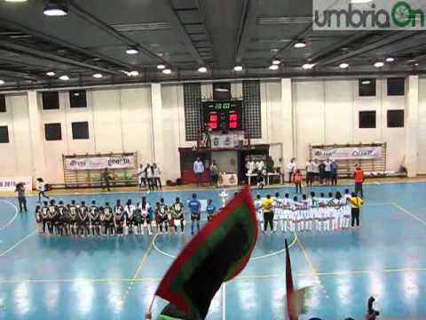 Futsal, finale Ternana-Lazio: inno di Mameli e della Champions League