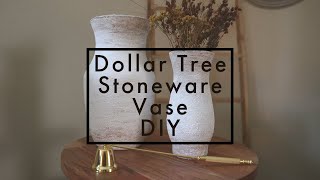 DOLLAR TREE DIY // STONEWARE INSPIRED VASE #dollartree #diy #simple #falldecor #vase#inexpensive