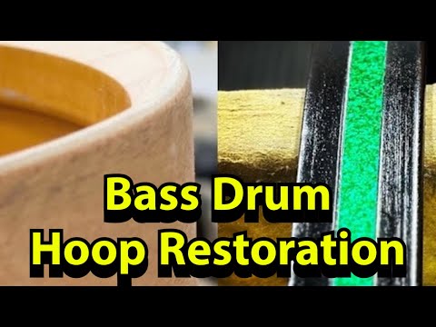 Sanding bearing edges, bass drum hoop refinishing. John Bonham Ludwig drum set build pt. 4