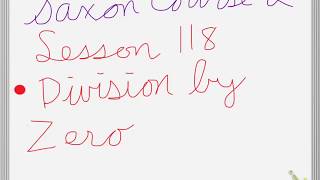 Saxon Course 2 Lesson 118
