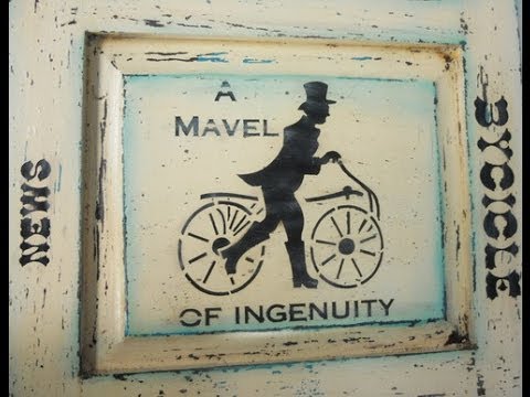 Como reciclar una puerta antigua - Desgastado en pintura - Stencil