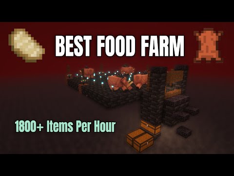 Minecraft Hoglin Food and Leather Farm Tutorial